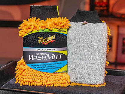 Meguiar's Hybrid Wash Mitt, Dual Sided for Washing and Waxing, Clear Coat Safe and Reusable - 1 Mitt - size: Wash Mitt
