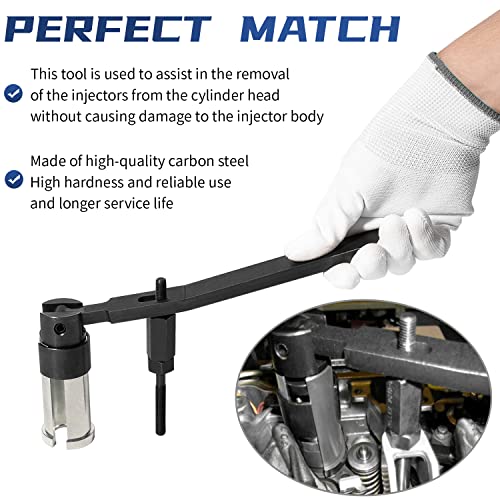 9010 Fuel Injector Remover Puller Fits for 5.9L & 6.7L Cummins Diesel Engine/Dodge Ram Truck1500 2500 3500 4500# 9010A 9010B