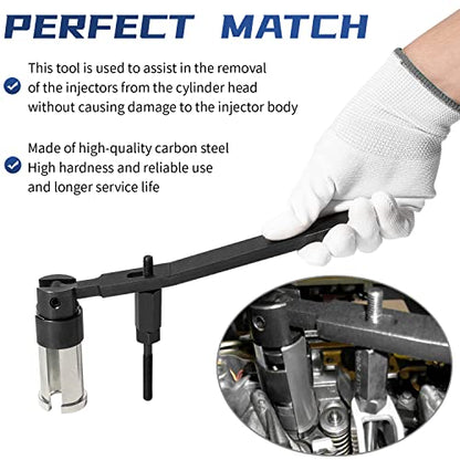 9010 Fuel Injector Remover Puller Fits for 5.9L & 6.7L Cummins Diesel Engine/Dodge Ram Truck1500 2500 3500 4500# 9010A 9010B