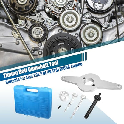 X AUTOHAUX Car Vibration Damper Holding Tool Kit for Audi for Skoda for VW 1.8 2.0 4V TFSi EA888 Crankshaft Pulley Removal EA888 Vibration Damper Assembly
