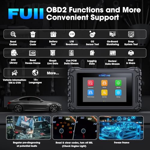 4 Systems OBD2 Scanner UR600 ABS SRS Engine Transmission Car Code Reader with 50 Services Bidirectional Test of 4 Systems Battery Test ECU Coding Diagnostic Scan Tools Lifetime Free Upgrade