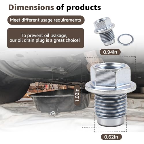 32195AA021 for Subaru Oil Drain Plug Gasket for Forester Crosstrek Ascent | for Subaru Oil Drain Plug 32195AA021 & 803916010 Crush Washer Kit for Subaru 2017-2025 Forester 2016-2025 Crosstrek Ascent
