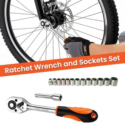Home Repair Tool Kit 141 Piece Basic Tool Set for Men Car Mechanic | Tool Set for Home Dorm Screwdriver & Socket Set with Storage Tool Box Hand Tool Kit for Auto Repair