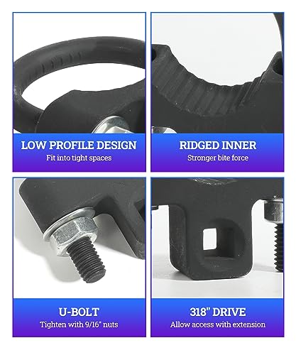 Zlirfy Tie Rod Removal Tool,3/8” inch Universal Low Profile Tool,Car Accessories Auto Tools Inner Tie Rod U-Wrench Repair Mechanic Tools,Inner Tie Rod Tool for Inner Tie Rod Removal and Installation