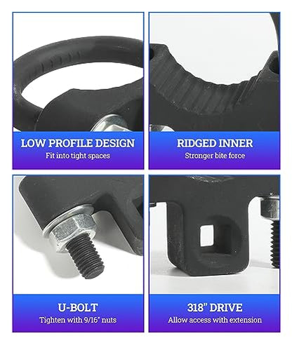 Zlirfy Tie Rod Removal Tool,3/8” inch Universal Low Profile Tool,Car Accessories Auto Tools Inner Tie Rod U-Wrench Repair Mechanic Tools,Inner Tie Rod Tool for Inner Tie Rod Removal and Installation