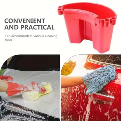 Universal Bucket Organizer Car Detailing Tool Kit Includes Towels, Brushes Mitts Fast Easy Installation External Hanging Wash Bucket Storage