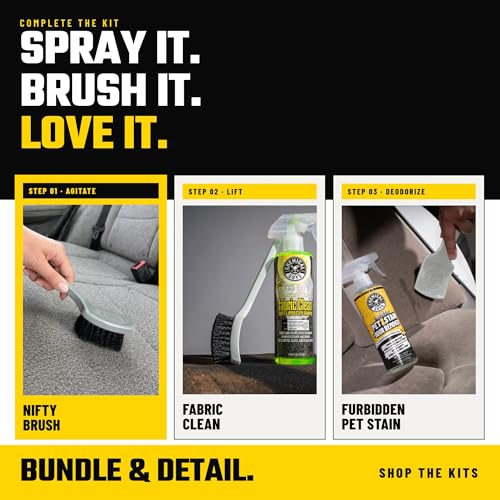 Chemical Guys, The Nifty Interior Detailing Brush 2 Pack, Soft Bristle Cleaning Tool for Car Vents, Dashboards, Steering Wheels, Door Panels, Cup Holders, Auto Interior Detail Brush Set - Grey - size: 2 Pack