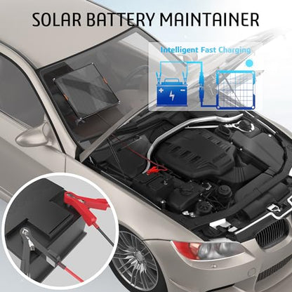 OYMSAE12V Solar Battery Charger ，10W Waterproof Solar Battery Maintainer,Portable Solar Panel Charger with Upgraded MPPT Controller for Car, Motorcycle, Boat, Marine, RV, Trailer, Tractor,Truck, etc - size: 10W