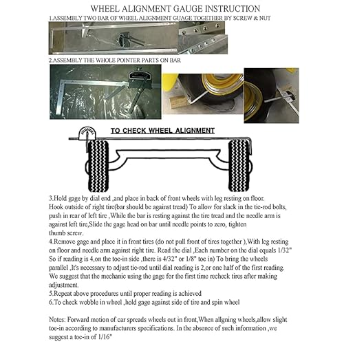 Wheel Alignment Front End Toe Gauge and Magnetic Strut Alignment Level Tool