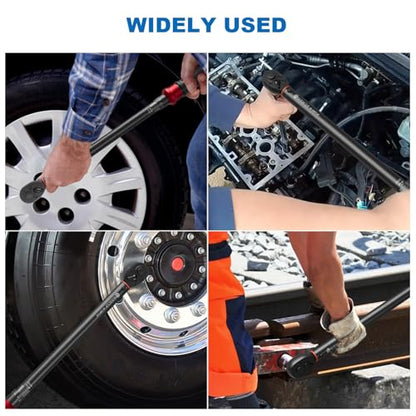 SUERCUP Torque Wrench 1/2-Inch Drive, 40-320Ft.Lb, for Motorcycle & Auto | 4.2-433.6Nm, 72-T Dual-Direction, ±3% Accuracy, Click Alert, for Car Lug Nuts, Engine, Suspension, Moto & Machinery Bolt - size: 1/2" 40-320FT.LB/54.2-433.6N.m