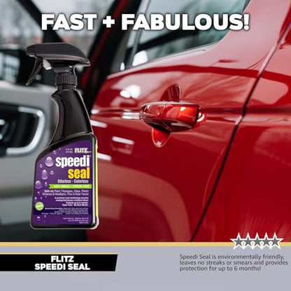 Flitz Speedi Seal - 16oz Bottle of USA-Made Ceramic Coating for Cars to Polish & Protect for Up to 6 Months - Works on Paint, Fiberglass, & More - Streak-Free Ceramic Spray Sealant (6 Pack) - size: 16 Fl Oz (Pack of 6)