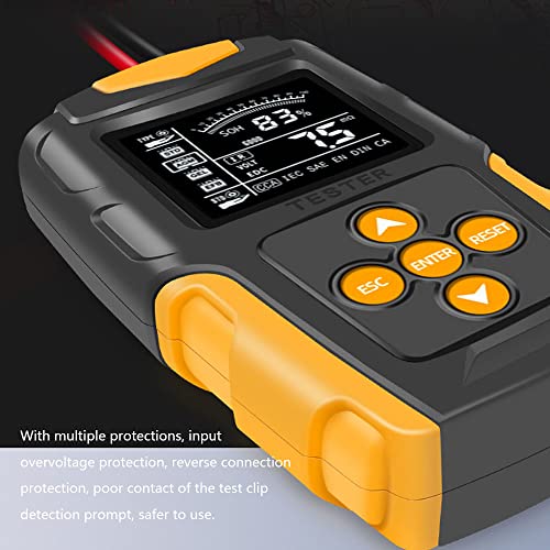 Fydun Car Battery Tester Digital Analyzer with Multiple Protections for Car Truck Motorcycle 12V/24V