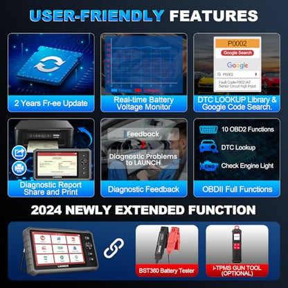 LAUNCH X431 CRP919E Lite OBD2 Scanner,2026 New Bidirectional Scan Tool, Full System Diagnostic Scanner,32+ Service,FCA AutoAuth,2 Year Update