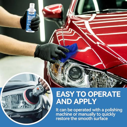 Plastic Polishing Compound, High Gloss Restoration&Scratch Removal | Acrylic Polish Polishing Paste for Car, Furniture, Metal Surface Repair Products, 150ml White