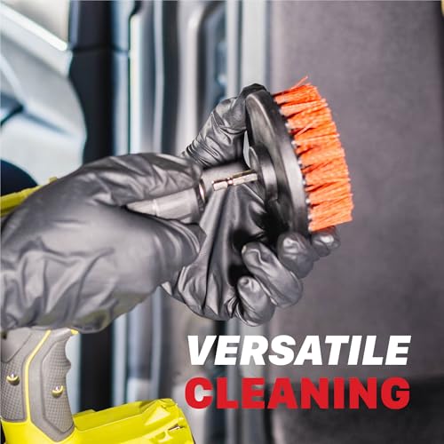 Maxshine 5" Universal M8 Medium-Duty Drill Brush for Upholstery & Carpet – Power Scrubber Attachment for Car Detailing, Fabric & Home Cleaning – Deep Cleaner Removes Stains & Grime - size: 5"