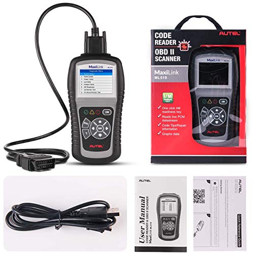 Autel MaxiLink ML519 OBD2 Scanner [Same as AutoLink AL519], 2026 OBDII Diagnostic Scan Tool, Enhanced Mode 6 Fault Code Reader, Check Engine Light (MIL), One-Click Smog Check, Upgraded Ver. of AL319 - color: Black