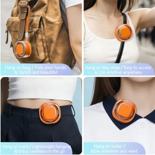 USB Rechargeable Small Clip On Fan Neck Waist Fan for Home And Outdoor Travel