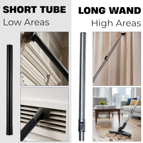 1.25 Inch Stainless Steel Vacuum Extension Wand Compatible with Vacuums using 1 1/4 Inch (1.25in) 32mm Accessories - 1 1/4 Vacuum Extension Tube for Shop Vac (Extension&Attachments) - style: Extension&Attachments