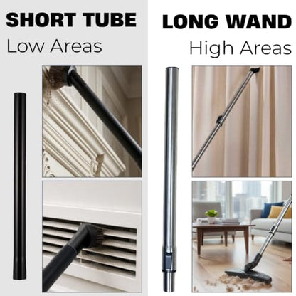 1.25 Inch Stainless Steel Vacuum Extension Wand Compatible with Vacuums using 1 1/4 Inch (1.25in) 32mm Accessories - 1 1/4 Vacuum Extension Tube for Shop Vac (Extension&Attachments) - style: Extension&Attachments