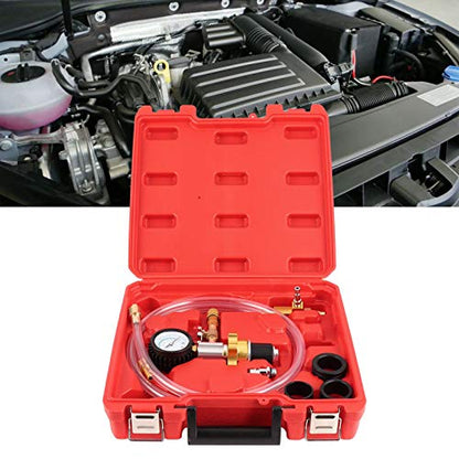 Car Radiator Coolant Refill Purging Kit, Cooling Vacuum Refill Tool, Fast Connector Evacuate Leaks Test Vacuum Cooling System with Stainless Steel Components for Automotive Mainten
