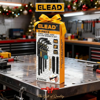 ELEAD 11-Piece Torx Star Allen Wrench Set with Extension Bar, Long Arm Torx Key Set T10-T50, Heat-Treated S2 Steel - style: 11PCS Torx Star