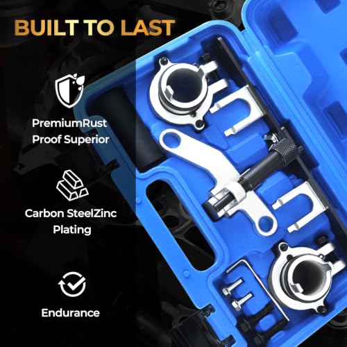 DTLHCNCT Timing Tool Kit for GM Ecotec | Compatible with Chevy Onix/Tracker 1.0/1.2L 3-cyl. Flywheel lock, crank holder + 22mm socket. Replaces CR490/A/B/C