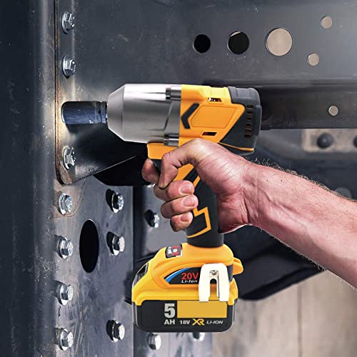 500 ft-lbs maximum torque, 20V 1/2 inch cordless impact wrench-brushless, 4-speed adjustment, automatic start and stop.(Host only/Without battery). - size: 1/2 600Nm