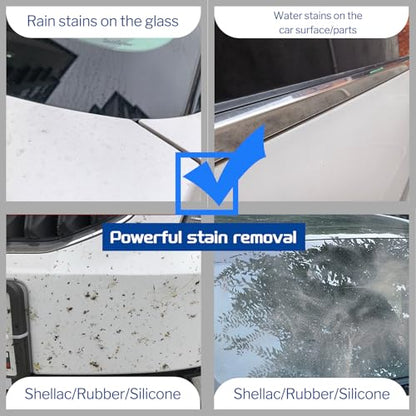 Oil Film Remover Streak Free Glass Cleaner, Car Truck SUV Window Spray 4oz | Windshield Anti-Fog Rain Repellent, Removes Grease Silicone Water Spots Road Grime, Home Use Mirrors Interior Exterior
