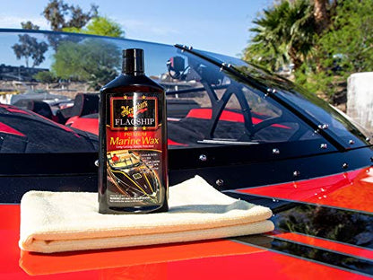 Meguiar's Flagship Premium Marine Wax M6316 - Synthetic RV and Boat - Durable Fiberglass and Gel Coat Protection for a Long-Lasting Shine - Professional-Grade with UV Protection, 16 Oz Liquid - size: 16 Fl Oz (Pack of 1)