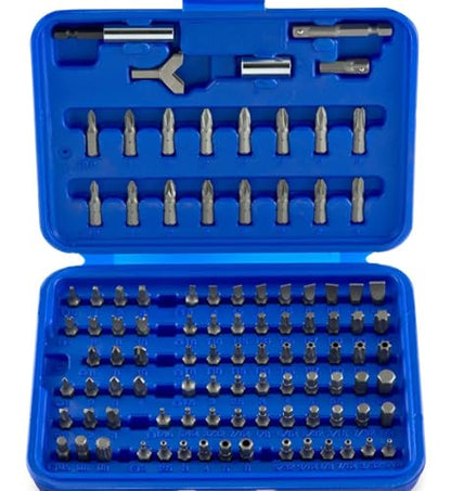 NEIKO 10048A Security Bit Set 100-Piece Set Cr-V Steel 1/4-inch Adapters Phillips Slotted Hex Torx Star Tamperproof Pozi Square Spanner Torque Tri-Wing Clutch Spline Wing Nut, Security Torx Bit Set - size: Screwdriver Bit, style: Security