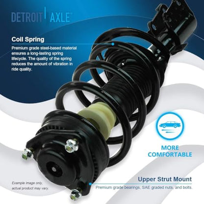 Detroit Axle - Struts for 2011 2012 2013 2014 2015 2016 2017 2018 2019 | Dodge Journey [V6 Engine], Front & Rear Struts with Coil Spring Assembly Replacement Suspension - size: 4Q47307-V1/ 4 Struts