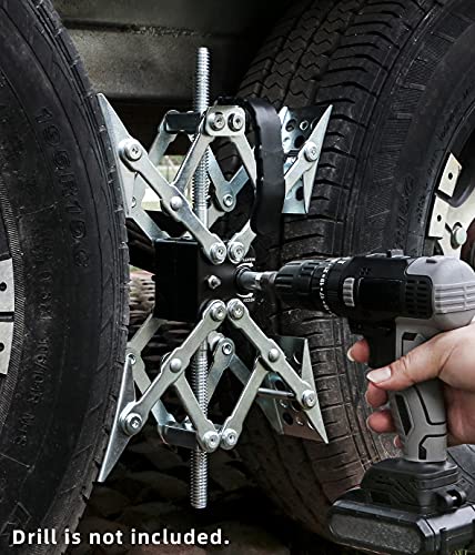 X-Shaped RV Stabilizer Wheel Chock (Allow Drill Adjust) Dual Axel RV Travel Trailer Camper Tire While Camping -1 Pack - size: 1 Pack