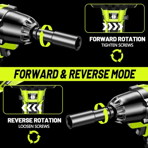 Cordless Impact Wrench 1/2 Inch, 480Ft-lbs (650N.m) Brushless High Power Impact Wrench Tool with 2x4000mAh Battery, 2500RPM High Torque Impact Gun, 7 Sockets for Home Car/Truck RV/Mower -2025 Upgraded