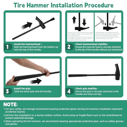 35429 Tire Hammer, Tire Bead Breaker, Tire bead separator for removing tires,For tire repair and replacement,Durable and sturdy,32 inches long