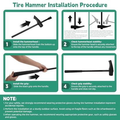 35429 Tire Hammer, Tire Bead Breaker, Tire bead separator for removing tires,For tire repair and replacement,Durable and sturdy,32 inches long