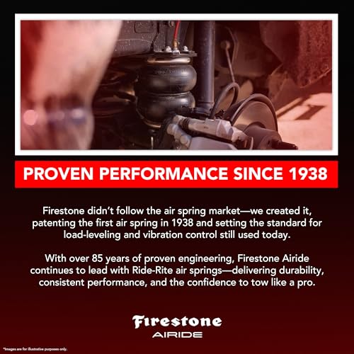 Firestone Airide 2716 Red Label Air Suspension Kit with Mounting Assembly | fits 2017-2026 F250/F350/F450 4WD | 150 PSI | 7500 LBS Capacity | No Drill Installation - size: 2017-2026