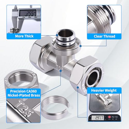 Shop Air Line Kit 3/4” 50FT Compressed Air Piping System HDPE-Aluminum-HDPE Air Tubing with 4-Way Aluminum Blocks Brass Valves Air Piping Fittings Kit Air Compressor Accessories for Garage - size: 3/4" OD 50FT