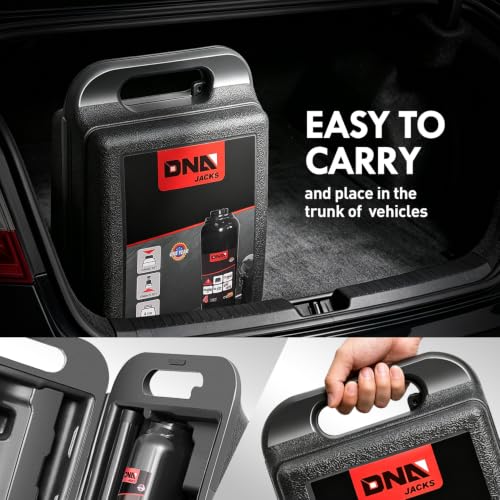 DNA Motoring 4 Ton / 8000 lbs Lifting Automotive Welded Hydraulic Bottle Jack for Car SUV Pickup, Auto Repair, with Manual Handle & Carrying Storage Case, Black - color: black, style: 4 ton