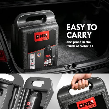 DNA Motoring 4 Ton / 8000 lbs Lifting Automotive Welded Hydraulic Bottle Jack for Car SUV Pickup, Auto Repair, with Manual Handle & Carrying Storage Case, Black - color: black, style: 4 ton