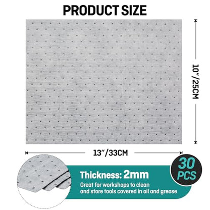 6 oz Heavy Duty Absorbent Mat Roll for Oil, Water and Other Liquids, Suitable for Multi-Purpose Super Absorbent Pads,15in.x 50 ft (15" W x 50' L) - size: 15" W x 50' L