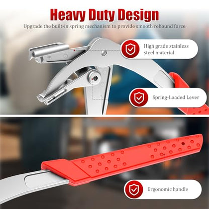 Professional Car Clip Pliers, Non-Destructive Auto Fastener Rivet Remover with 20Pcs 8mm Rivets, Stainless Steel Panel Clip Removal Pliers for Door Panels, Trim Clips, Rivets, and Interior Panels