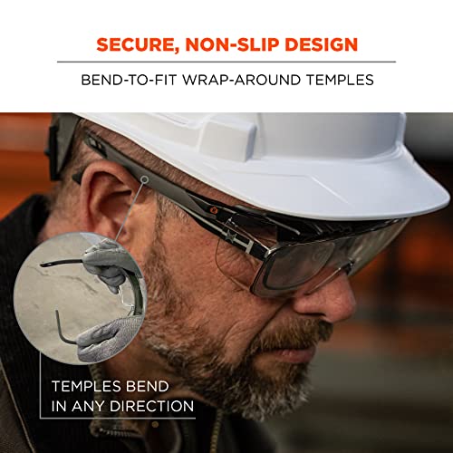 Ergodyne Skullerz OSMIN Safety Glasses, ANSI Z87.1 - color: Clear Lens