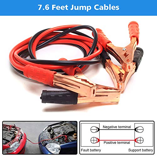 STDY Car Roadside Emergency Kit, Vehicle Truck Safety Road Side Assistance Kits Auto Accessory, with Jumper Cables, Portable Air Compressor, etc - size: Essential Kit+Air Compressor