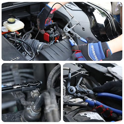 WORKPRO Flexible Hose Clamp Pliers | 27” Hose Clamp Tool Spring Clamp Pliers Automotive Clamp Removal Tool for Car Coolant Hose and Water Pipe