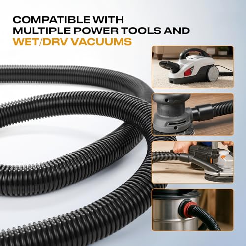 10 Ft Dust Collection Hose Kit with 5 Fittings Ultimatefor Woodworking Power Tools,Home Use and Wet/Dry Shop Vacuums - size: 10FT HOSE KITS