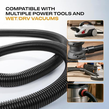 10 Ft Dust Collection Hose Kit with 5 Fittings Ultimatefor Woodworking Power Tools,Home Use and Wet/Dry Shop Vacuums - size: 10FT HOSE KITS