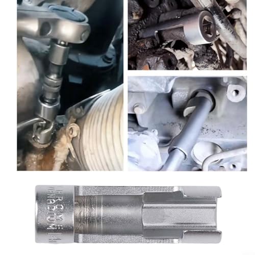 Diesel Injector Line Socket Set, Line Removal Tool 3/8 Drive, Chrome Vanadium Steel Open End Wrench for Auto Oxygen Sensor, 10-19mm(14mm) - color: 14mm