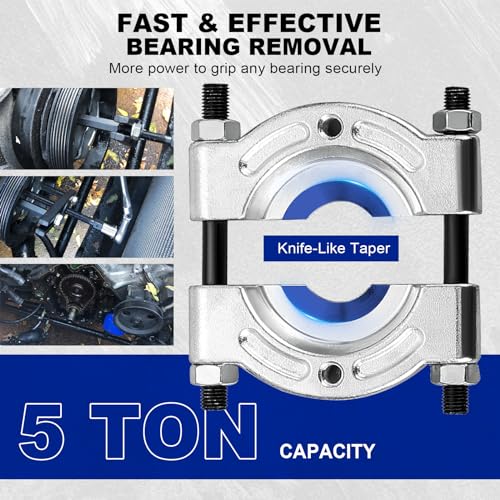 DASBET 14PCS Bearing Puller Set 5 Ton Capacity Bearing Separator Wheel Hub Axle Puller Set Pinion Wheel Bearing Removal Kit with 2" and 3" Jaws Heavy Duty Bearing Splitter Tool Kit - color: Blue