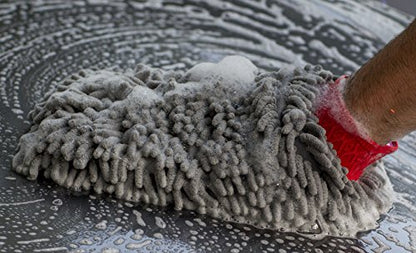 MOTHERS Premium Chenille Car Wash Mitt, Scratch and Lint Free, 2 Pack - style: 2 Pack