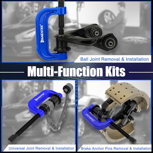 Master Ball Joint Press Kit, Heavy Duty 23Pcs Ball Joint Removal Tool, U Joints and Brake Pins, Compatible with 2WD and 4WD Vehicles - color: Black